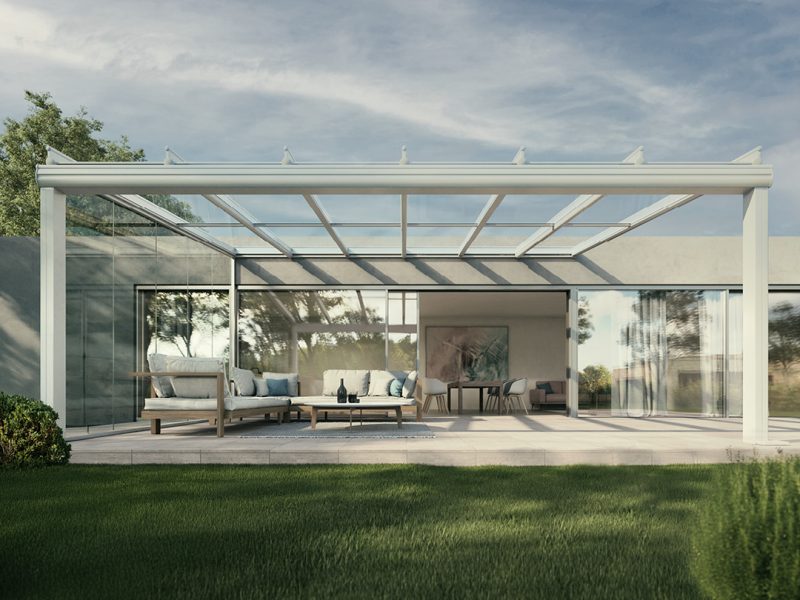 weinor Terrazza Originale – elegantes Glasdach als Terrassenüberdachung