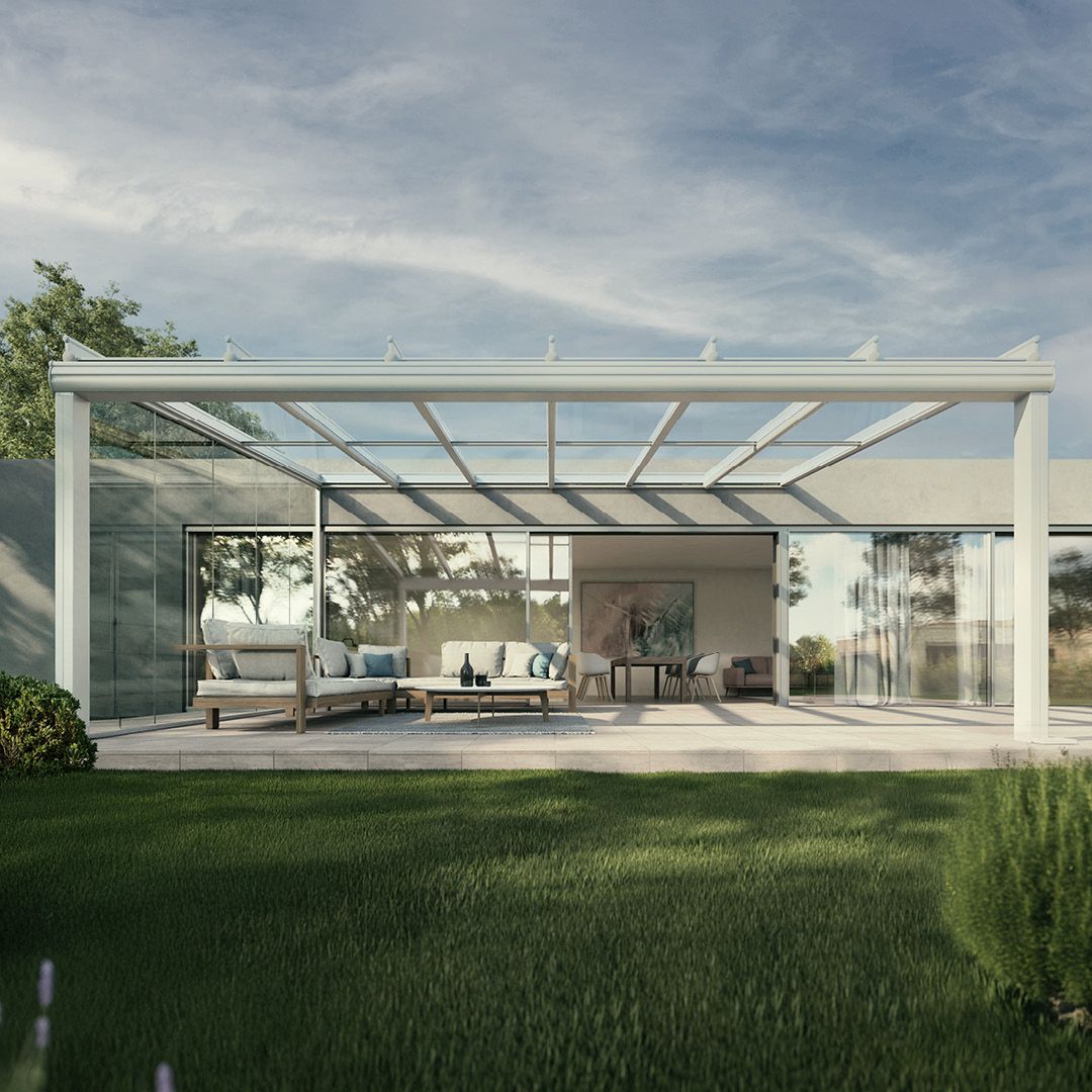 weinor Terrazza Originale – elegantes Glasdach als Terrassenüberdachung