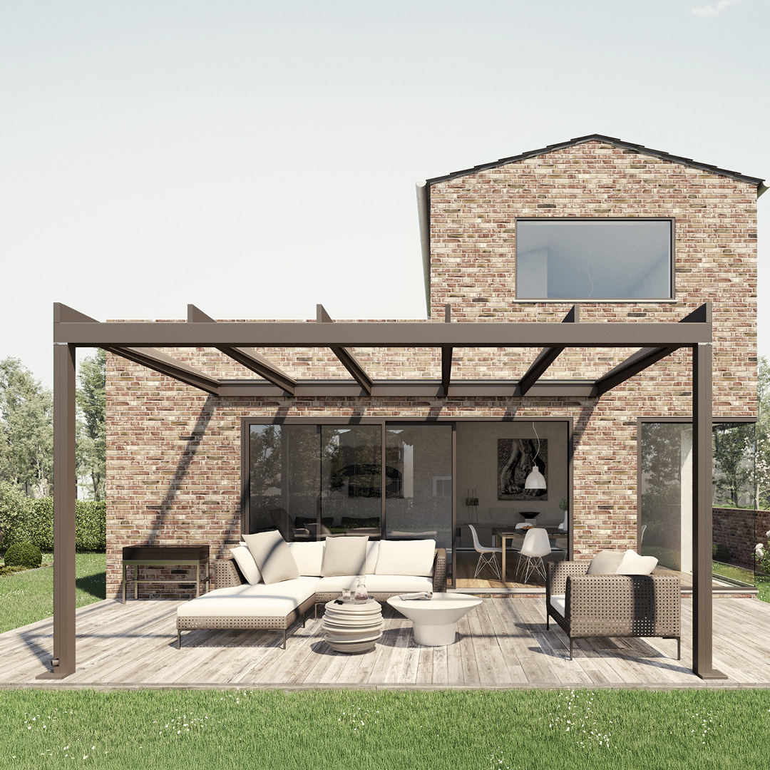 weinor Terrazza Pure – kubisches Terrassendach mit moderner Linienführung