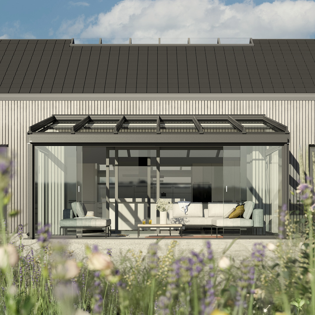 weinor Terrazza Sempra – klassisches Glas-Terrassendach in zeitlosem Design
