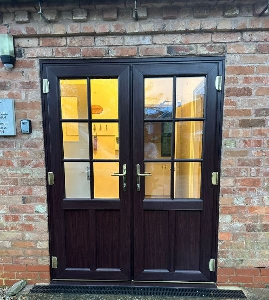 Hill Parish Hall case study, windows and doors