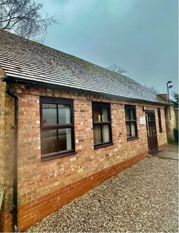 Hill Parish Hall case study, windows and doors